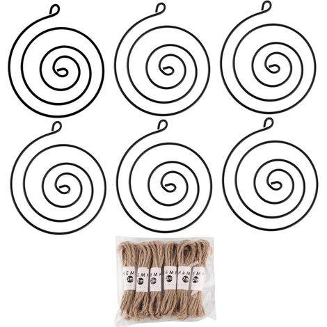 Supports uniques pour plantes aériennes Suspension, support suspendu, en métal torsadé lot de 6 (1/4)