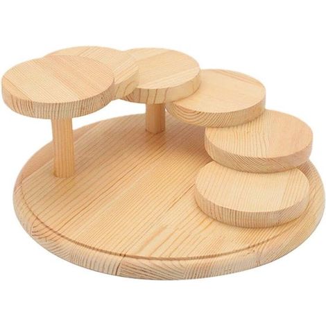 Vassoio da portata in legno per sushi, supporto per sushi, vassoi da portata per sushi e sashimi, vassoio a più livelli per la presentazione del sushi in cucina, ristorante e casa. (1/5)