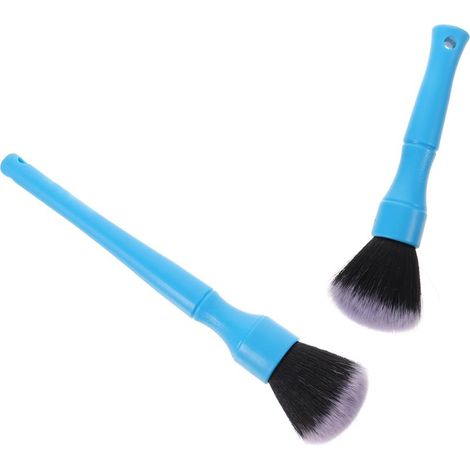 2 Pièces Brosse de Nettoyage de Voiture nettoyant pour Grille d'aération de Voiture Brosse de Nettoyage intérieur de Voiture crevice Cleaning Brush Brosse Cheveux Voiture Brosse (1/5)