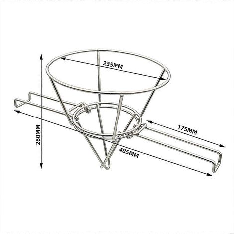 Porte-filtre à huile pour friteuse de 25 cm (10 pouces) avec 20 filtres en papier, porte-filtre conique en acier inoxydable (1/5)