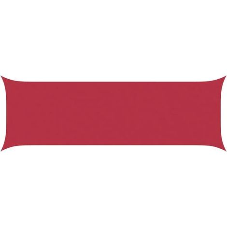Voile d'ombrage rouge, 6 x 2 mètres, tissu Oxford 100% polyester. (1/5)