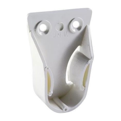 Supporti laterali per tubo tondo diam 20 mm in plastica bianca 2 pz