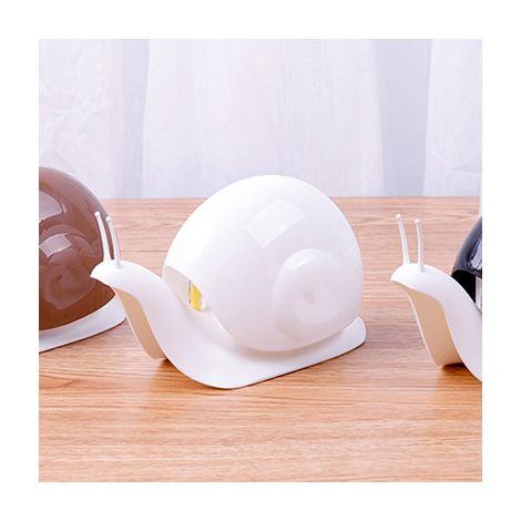 Distributeurs de savon liquide en forme d'escargot de dessin animé Boîte de rangement innovante à poussée blanche(Blanc) (1/5)