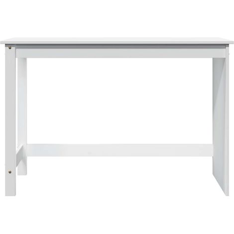 Bureau Informatique Bureau D'étude - Blanc 112 x 50 x 75 cm Bois de Pin Massif fr16293 (1/5)