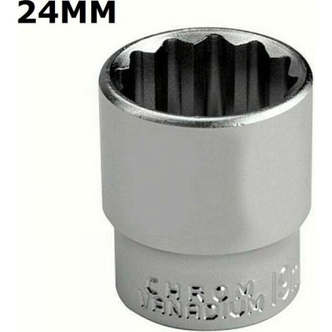 BUSSOLA POLIGONALE DA 24 MM ATTACCO DA 3/4 CROMO VANADIUM