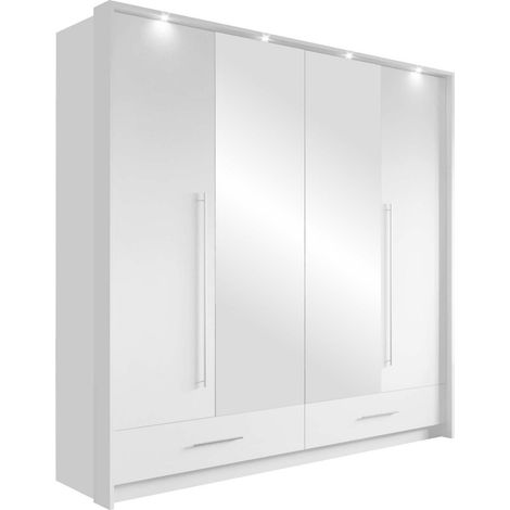 Armario Honolulu 196 , 221x209x67cm, Puertas de armario: Plegable, Número de estantes: 0, LED (1/5)