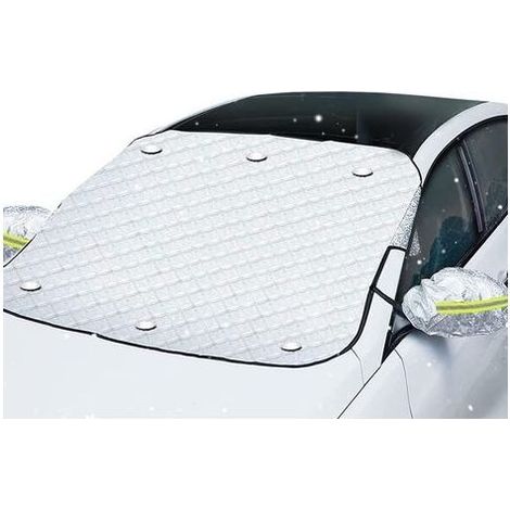 Couverture Pare-Brise Voiture, Bache Pare Brise Protection Magnétique Couverture Repliable, Universelle pour Bache Voiture Anti Givre et Neige, UV, Soleil, Poussière, Pluie - 189 x 116cm (1/5)