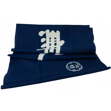 Tenugui Mushin Kendo Handtuchschal, marineblau, hergestellt in Japan (1/5)
