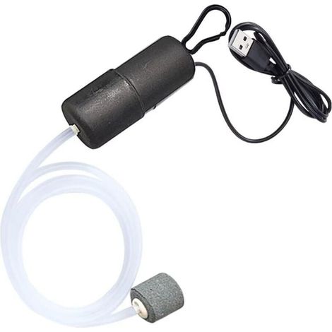 Mini-USB-Aquarien-Luftpumpe, Aquarium-Belüfter, Sauerstoffpumpe für Aquarien mit Ausströmerstein (1/4)