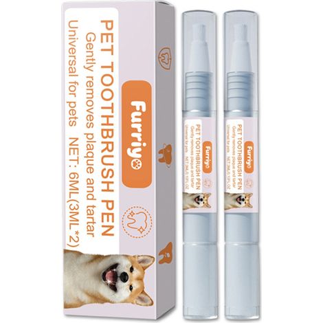 Furriyo Pet Teeth Cleaning Pen: Cleans teeth, removes plaque and stains, freshens breath and is an oral hygiene pen. (1/5)