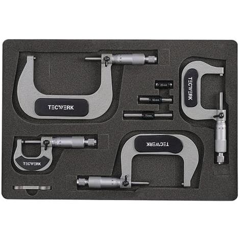 TECWERK Bügelmessschraubensatz DIN 863/1 0-100mm TECWERK (1/3)