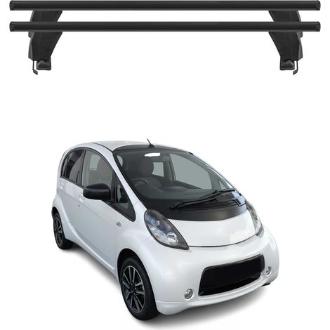 OMAC Dachträger Querträger Alu für Citroen C-Zero 2010-2022 – Abschließbar – T-Nut – City-Crash-getestet – Max. 50 kg Schwarz (1/5)