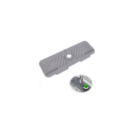 Alfombrilla de silicona para grifo, protector antisalpicaduras extendido para grifo, almohadillas de secado ajustables para fregadero para mantener secas las encimeras del baño y la cocina (43,3 x 1-C