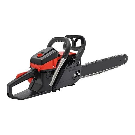 58cc Tronçonneuse à essence 2 temps, tronçonneuse de 2,2KW 11000 tr/min avec réservoir de carburant de 18,93 oz, tronçonneuse à essence de 18 pouces pour la coupe de bois, la coupe du bois, les (1/5)