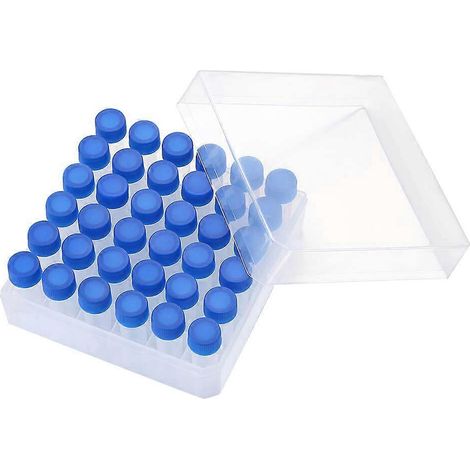 Tubes de congélation de 5 ml, flacons en plastique, tubes d'échantillon avec bouchon à vis, boîte-6X1.55CM-Blue