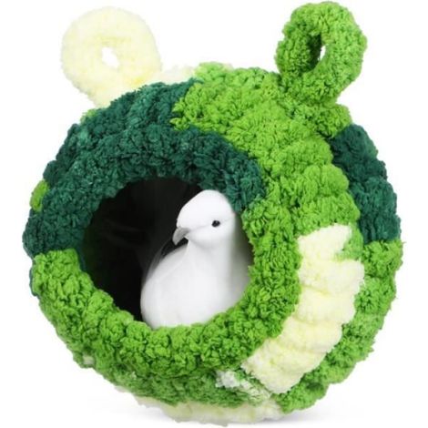 1 Cabane pour perroquet, Nid en velours, Structure plastique robuste, Isolation thermique, Pour cage oiseaux (1/4)