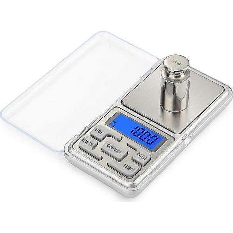 Digitale Küchenwaage, Lebensmittelwaage, 500 g x 0,01 g, kleine tragbare digitale elektrische Waage, kleine Taschen-Kaffeewaage mit Wiegeschale aus Edelstahl, LCD-Display (1/5)