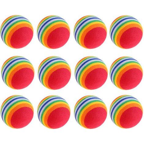 12 Pieces Foam Cat Balls, Foam Cat Ball Toys, Foam Cat Balls, Pet Toys, Interactive Toys, Cat Bounce Training, Increases Cat Fun (1/5)