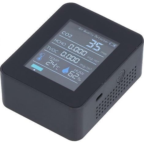 Kit de test de moisissure pour la maison. détecteur de moisissure avec affichage en temps réel de la température et de l'humidité pour la chambre à coucher (noir) (1/5)