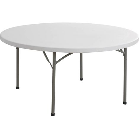 Tavolo Catering Rotondo Pieghevole Ø115 cm Tosini Bianco CZ115 (1/2)
