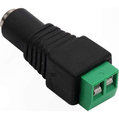 Connecteur femelle DC jack 5.5x2.1mm, adaptateur de prise terminale, fiche d'alimentation pour câble, connecteur électrique, 1 pièce (1/4)