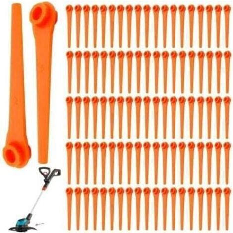Lot de 100 Lames de Rechange en Plastique pour Coupe-Bordures Gardena 9823 9825 9820 9821 Lames débroussailleuse 70mm (1/5)