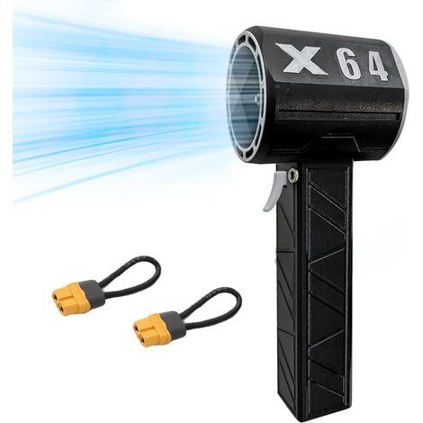Souffleur d'air à turbine, poussée de 1400 g, régulation de vitesse en continu, batterie de 8000 mAh, souffleur de feuilles super électrique sans fil de 64 mm pour le nettoyage, le dépoussiérage et la