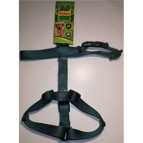 Green nylon harness for dogs - Size ML - Friskies Purina