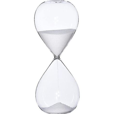 Dekorative Sanduhr aus Glas (5/30/60 Minuten) – Weiß (1/5)