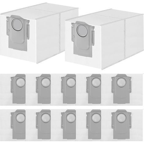 Lot de 12 Sacs Poussire pour Roborock Q Revo/Qrevo S/Qrevo Pro/Qrevo Edge/Qrevo Curv/Qrevo Slim/S5V/S8 MaxV Ultra/QV 35S 35A/QR 598 798, Saros 10R/Z70 Robot Aspirateur, Accessoires Sac Poussire (1/5)