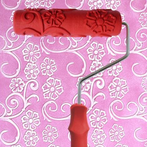 7 "bricolage décor de mur empaistic fleur peinture rouleau brosse outil avec poignée 7 (1/5)