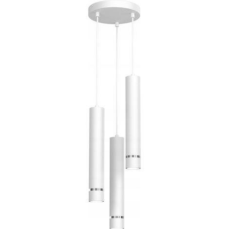 PLAFONNIER LUSTRE GLAÇONS TUBES AU-DESSUS DE L'ÎLOT TABLE (1/5)