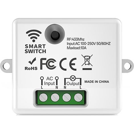 Kit d'interrupteur sans fil, sans câblage, kit d'interrupteur mural télécommandé pour lampes, plafonniers, ventilateurs, interrupteur triple et lot de 3 disjoncteurs 433 MHz (1/5)