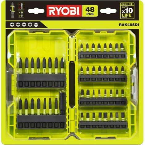 Ryobi RAK48SDI 48-teiliges Set Ultra-Resistenter Schraubeinsätze