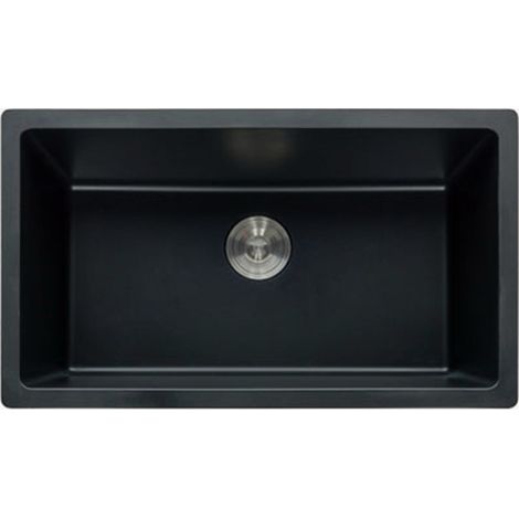 Evier de cuisine 790 mm - granit noir mat - Arum (1/5)