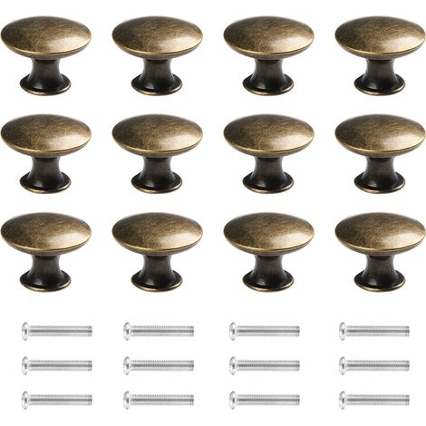 Boutons Porte,Boutons Tiroir,Bouton Meuble, Rond Boutons d'armoire,Boutons laiton antique, Vintage Chic Poignées, Boutons Placard