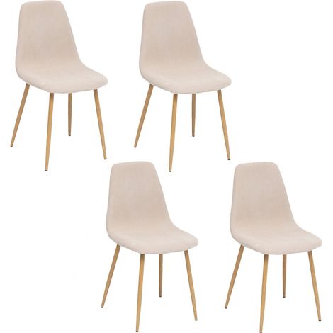 Lot de 4 chaises scandinaves en velours côtelé ROKA (1/4)