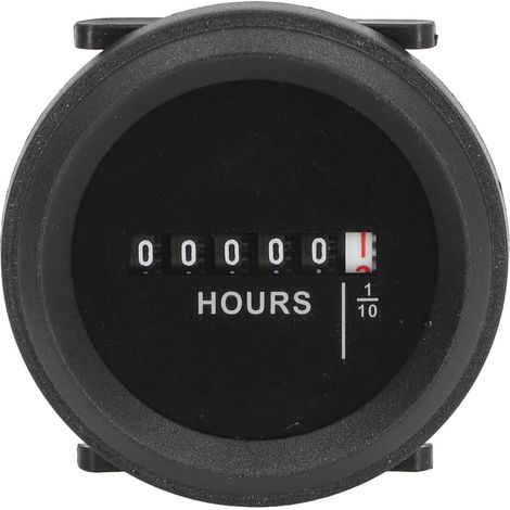 Compteur Horaire à Quartz, Jauge Horaire Mécanique, Entièrement Scellée, pour Véhicules de Construction, Machines Agricoles, Générateurs, Compresseurs D'air (1/5)