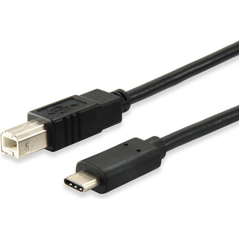 Cavo usb-c maschio a usb 2.0 tipo-b maschio 1 metro equip 12888207 (carica 3a) velocità 480mb/s (1/4)