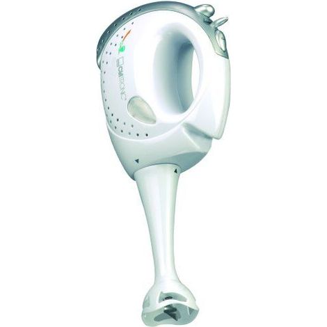 Clatronic HMS 2739 Handmixer und Kneter, rotierende Schüssel, 250 W, Kunststoff/Edelstahl, 5 Geschwindigkeiten, Weiß (1/2)