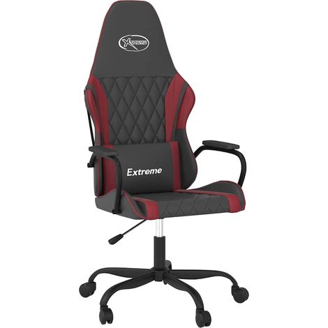 Maison Exclusive - Sedia Gaming Nero e Rosso Vino in Similpelle (1/5)