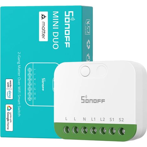 Interruttore intelligente, controllo della doppia carica, compatibilità con assistente vocale, MINI-2GS (1/2)