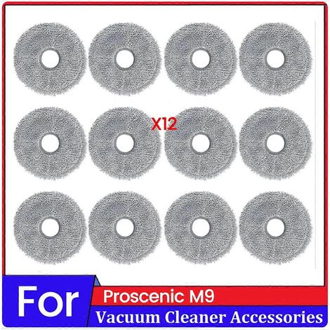 Lot de 12 lingettes de rechange pour aspirateur robot M9 (1/5)
