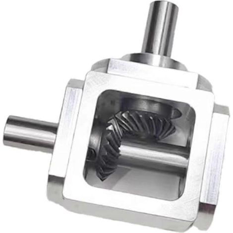 Kleiner 1:1 T-Verteiler, 10 mm Wellendurchmesser, Winkelgetriebe, Kegelradgetriebe, einseitig drehbar (1/5)