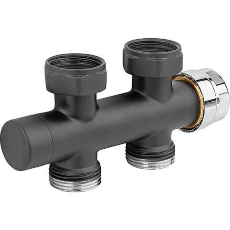 Bloc de vannes Thermostat 344NN noir DN20 (3/4"), forme à passage direct