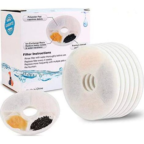 Filtre de rechange pour fontaine à eau pour chat Filtre pour fontaine à eau pour chat Pet Catit Flower Fountain 12 PCS (1/5)