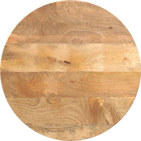 Tischplatte Ø 50x3,8 cm Rund Massivholz Mango