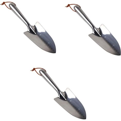 3 Pièces Pelle en Acier Inoxydable Pelles pour Creuser Outil Pelle Jardinage Bêche De Jardinage Désherbage Pelle à Main Pelle Forgée Pelle De Ménage pour Le Jardin Silver (1/5)