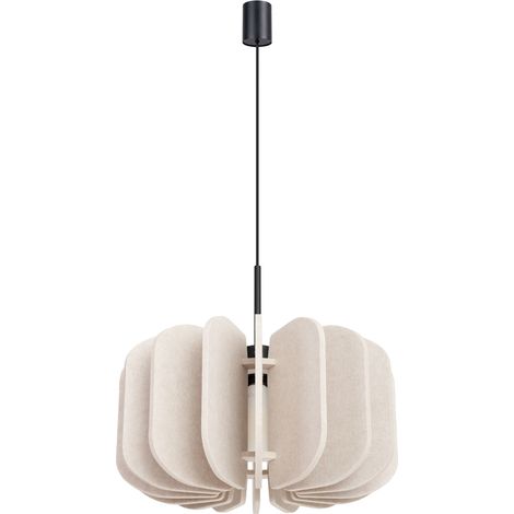 Hängelampe Mula Beige/Schwarz 1xE27 45cm Stahl Sollux (1/5)