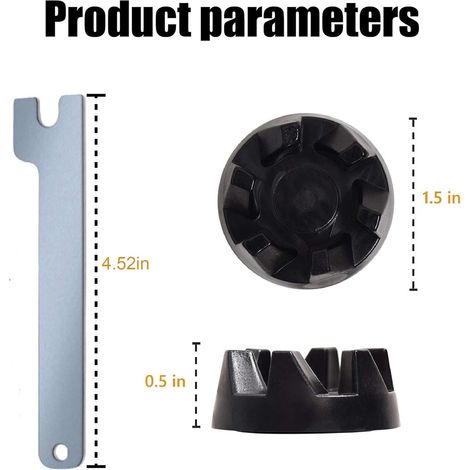 Kit di ricambio in 2 pezzi per raccordi del mixer, compatibile con i mixer KitchenAid KSB52, KSB5, 5KSB52 e 5KSB5. (1/5)